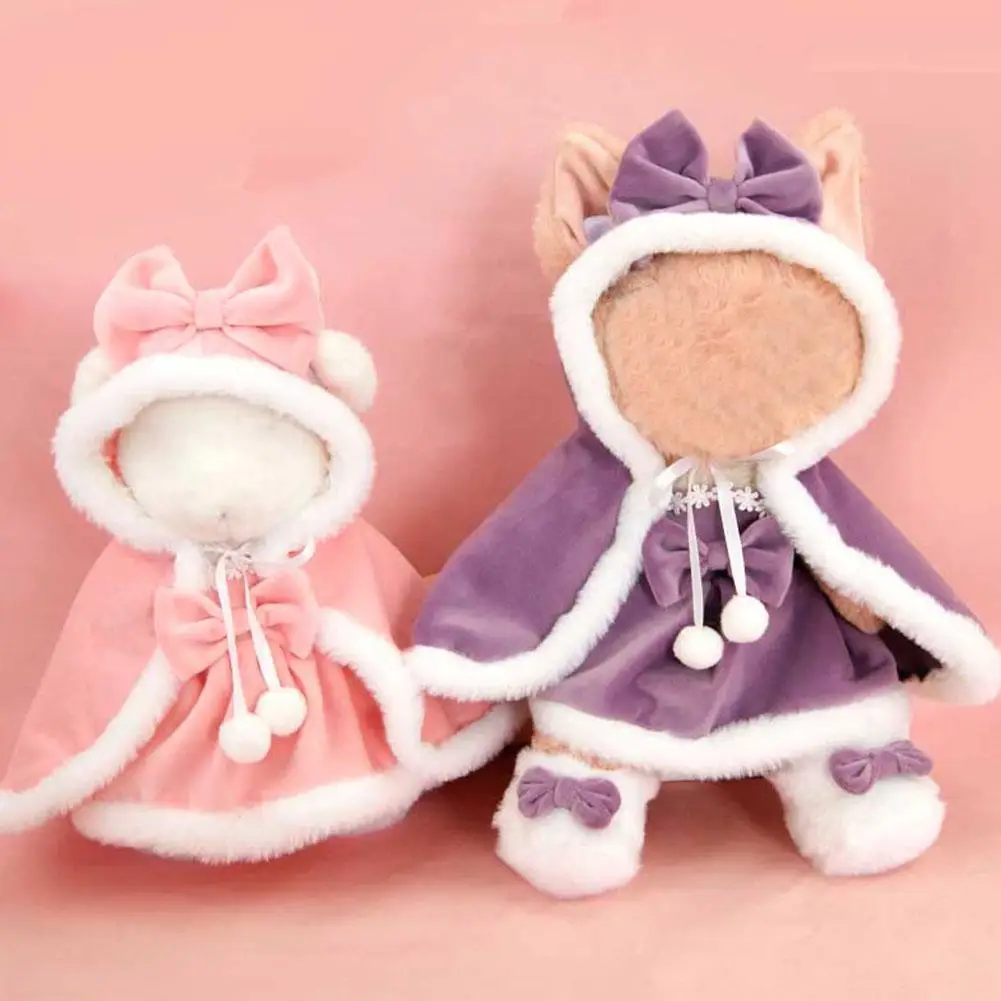 

30cm Plush Toy Clothes Accessories Winter Dress Cloak Dolls Clothes Toy Accessories For Baby Children's Christmas Doll Gift