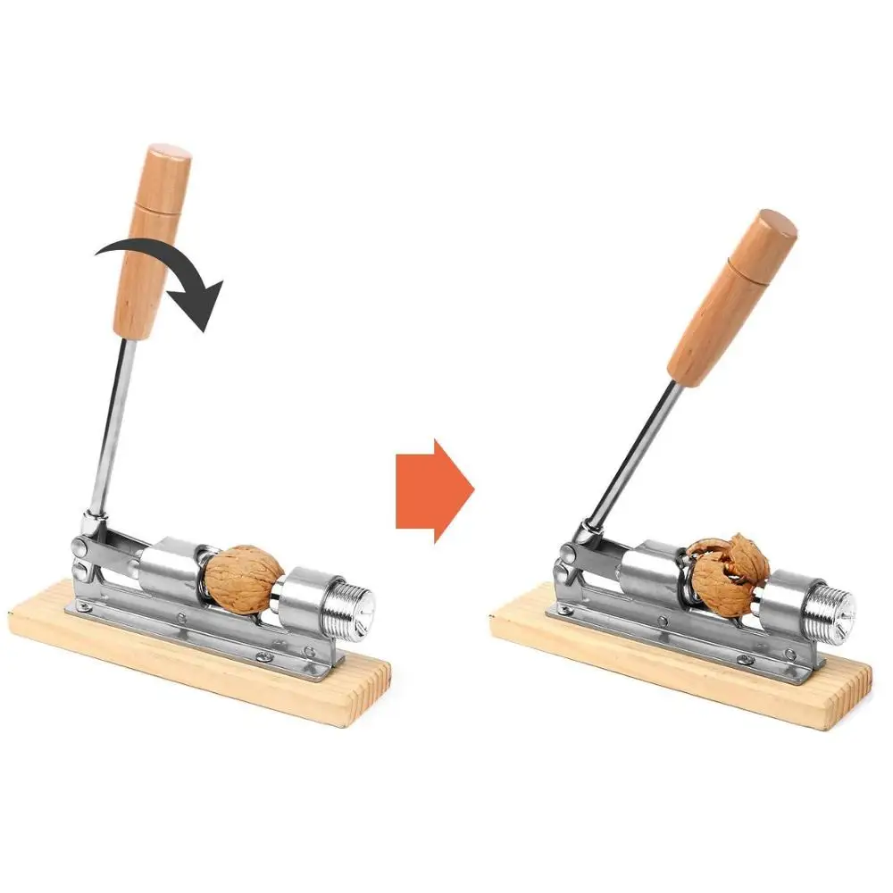 Manual Stainless Steel Pecan Nut Cracker Pecans Walnuts Adjustable Nutcracker Hazelnut Filbert Almond Plier Brazil nuts Sheller | Дом и сад