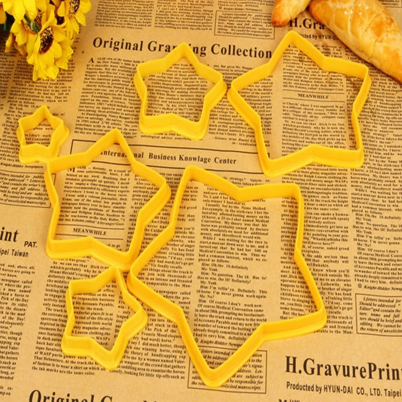 6 шт./компл. Рождественская елка для нарезки печенья в виде звезд Форма Fondant