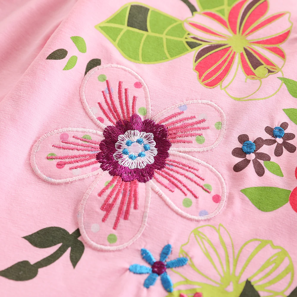 Длинное платье для девочек детское с цветочным кружевом и длинным рукавом