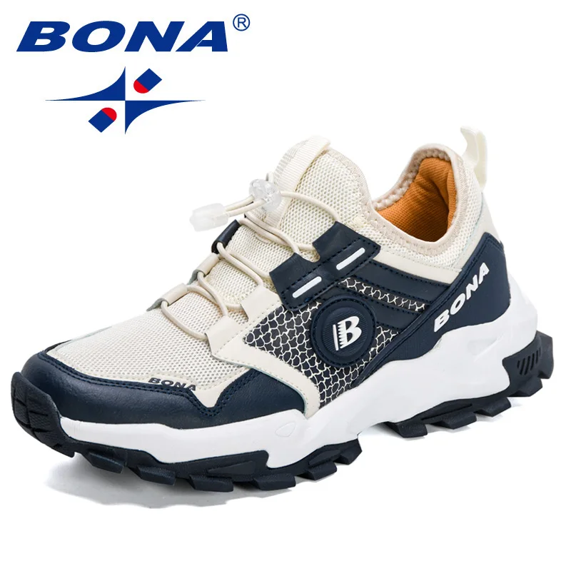 BONA 2022 New Designers Trendy Running Shoes Light Sneakers Men Wear-resistant Tenis Athletic Sport Shoes Man Walking Footwear