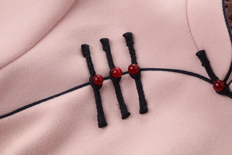 Sheng Coco Woolen Chinese Blouse Coat LadiesTraditional Chinese Shirts Embroidery Blouses Woolen Suit Classic Blue Suit