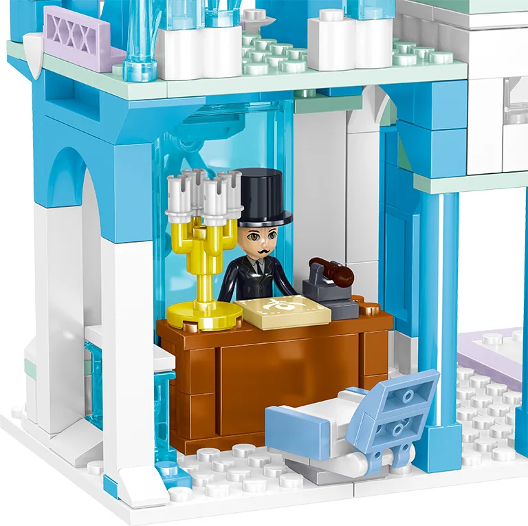 Детский конструктор QL1143 серии ледяной замок принцессы|Блочные конструкторы| |