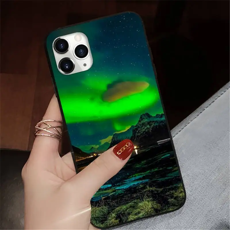 

Beautiful aurora natural wonder Phone Case for iPhone 11 12 pro XS MAX 8 7 6 6S Plus X 5S SE 2020 XR Soft silicone funda