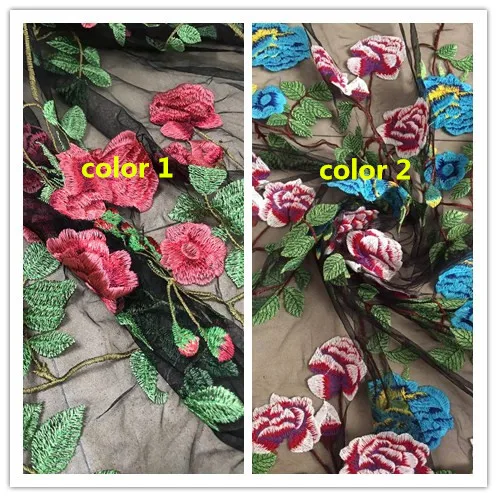 Модная Тюлевая вышивка французская сетчатая кружевная ткань фототкань с