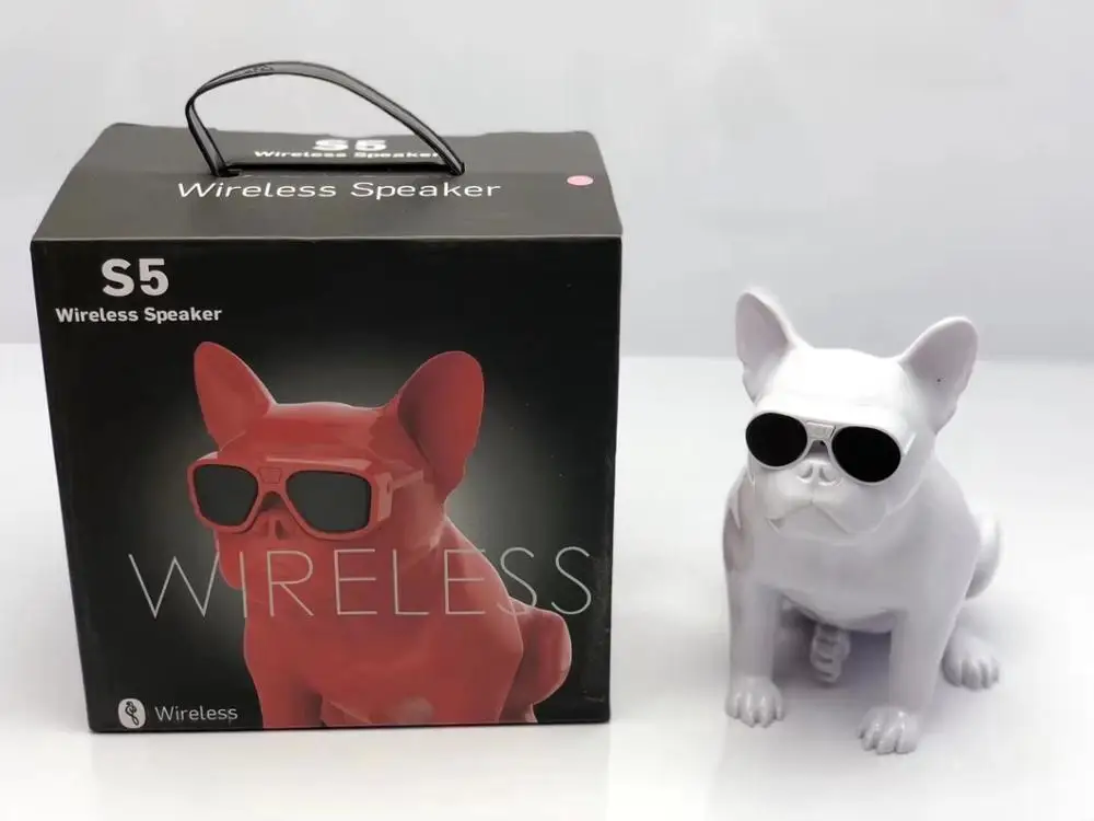 S5-White Беспроводной Bluetooth динамик S4╱S5 бульдог динамик сабвуфер многофункциональные компьютерные колонки Портативный HIFIBass плеер для подарков - Цвет: S5-White
