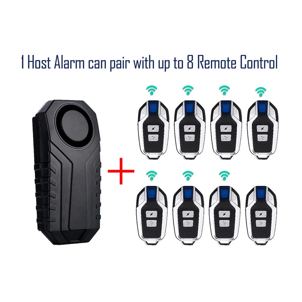 

Bike Burglar Alarm Wireless Anti-Theft Remote Control Motorcycle Vibration Sensor Waterproof 113dB Loud Bicycle Security System