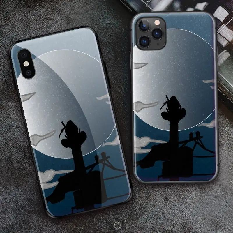 Чехлы Uchiha Itachi NARUTO для iPhone SE 6 6s 7 8 plus x xr xs 11 12 Pro max mini из закаленного стекла мягкие