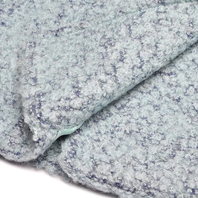 Блестящее синее махровое шерстяное платье стразы с шипами высоким воротником и