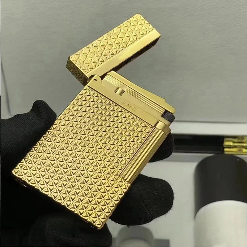 

New Retro Lighter Bright Sound Brass Shell Windproof Lighter Cigarette Men Gift