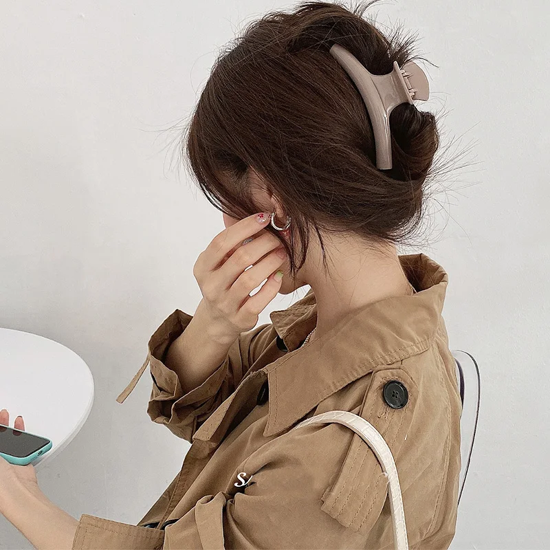 

Заколка для волос Акриловая Женская, элегантный однотонный, прозрачный, простой геометрический дизайн