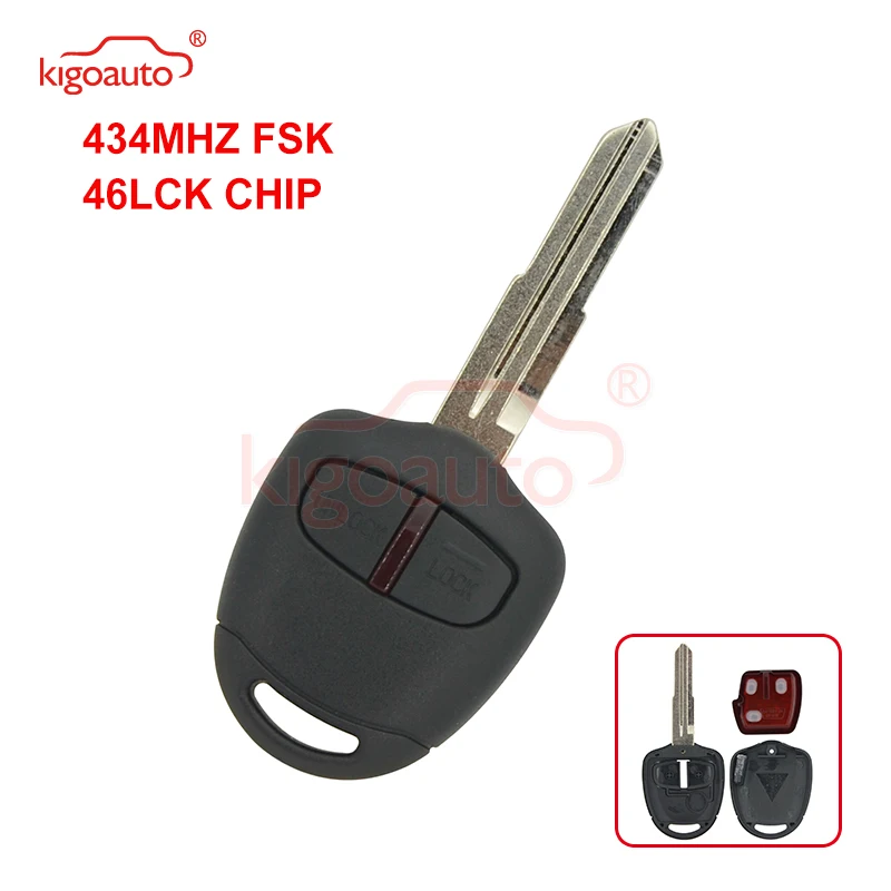 

Kigoauto Remote key MIT11R 434Mhz with 46LCK chip for Mitsubishi Lancer Grandis Outlander Mirage 2button