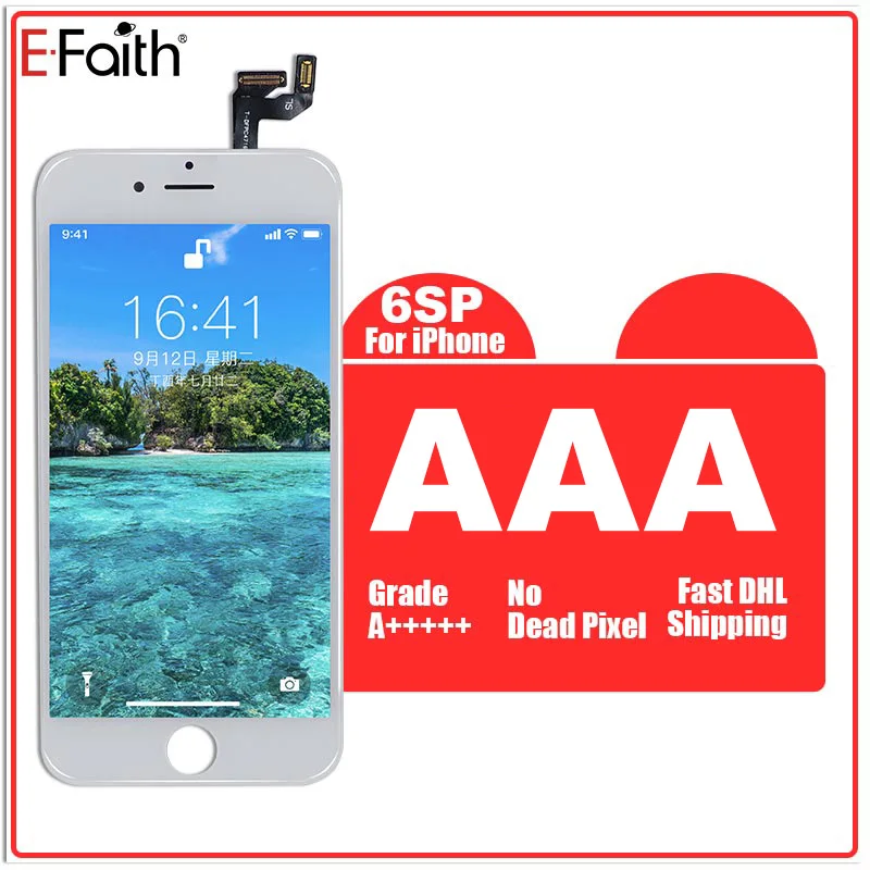 6SP White AAA Фабрика EFaith 20 шт./лот 5,5 дюймов ЖК-дисплей для iPhone 6SP 7P 8P Plus ЖК-дисплей 3D сенсорный экран дигитайзер замена DHL - Цвет: 6SP White AAA