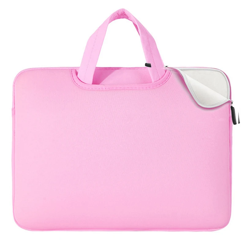 Pink Сумка для ноутбука чехол для Macbook Air Pro retina 11 12 13 15 ноутбук рукав 14 15,6 сумка для ноутбука Dell acer Asus hp деловая сумка - Цвет: Pink