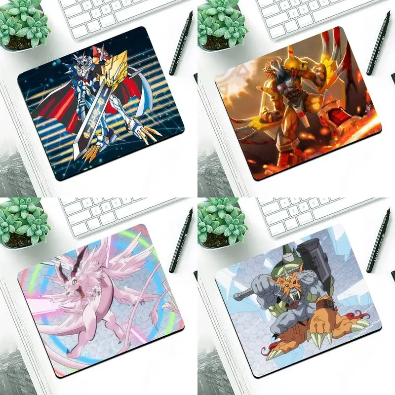

YNDFCNB Digimon Adventure Beautiful Anime Mouse Mat Small Pads Rubber Mouse Mat MousePad Desk Gaming Mousepad Cup Mat