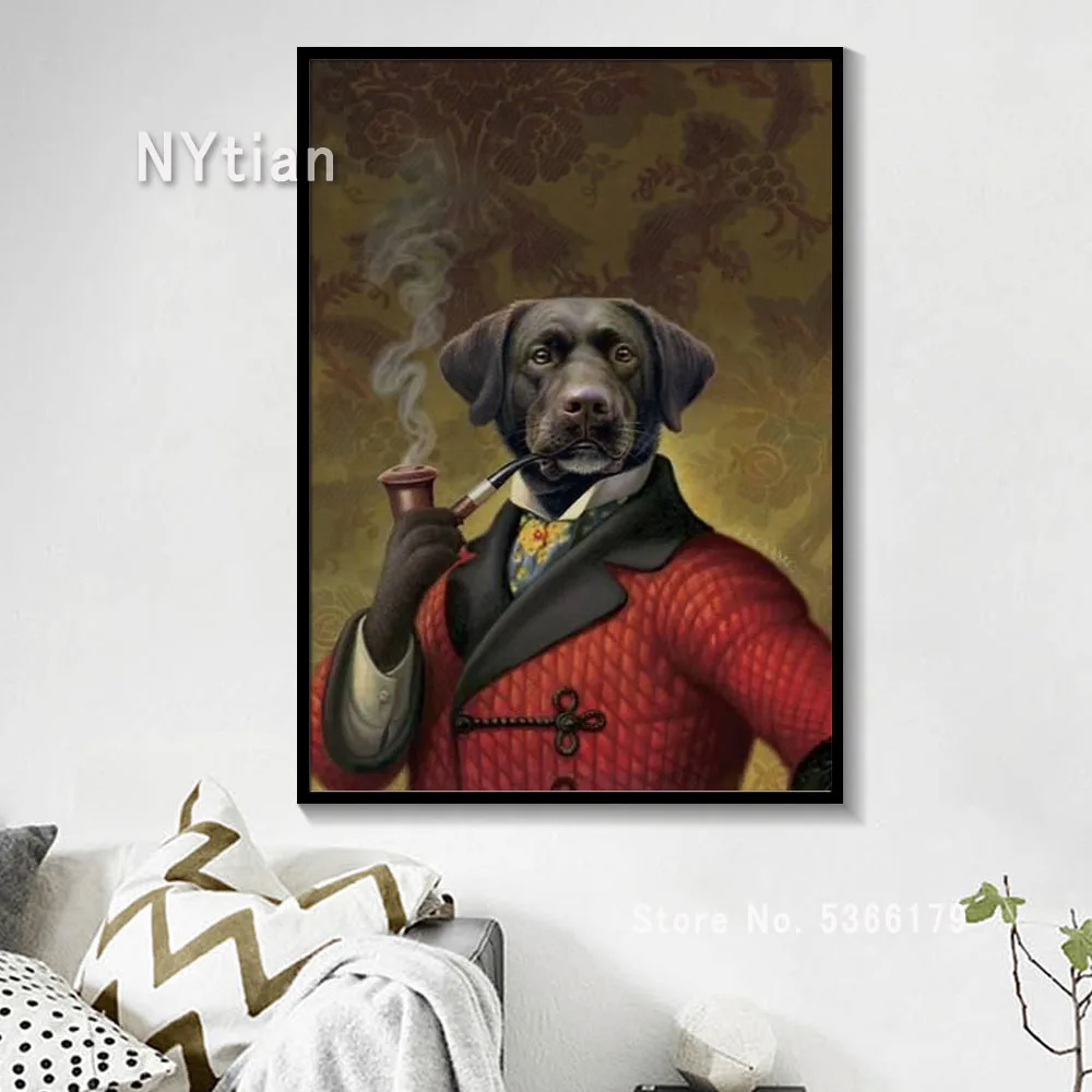 NT316 постер с принтом волка в стиле ретро животные собака кошка милый подарок для