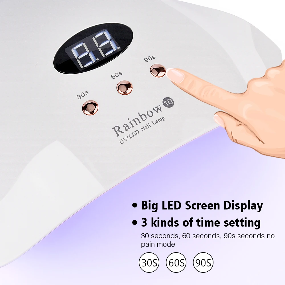 

LED Nail Lamp for Manicure24W Nail Dryer Machine UV Lamp For Curing UV Gel Nail Polish With Motion sensing LCD Display