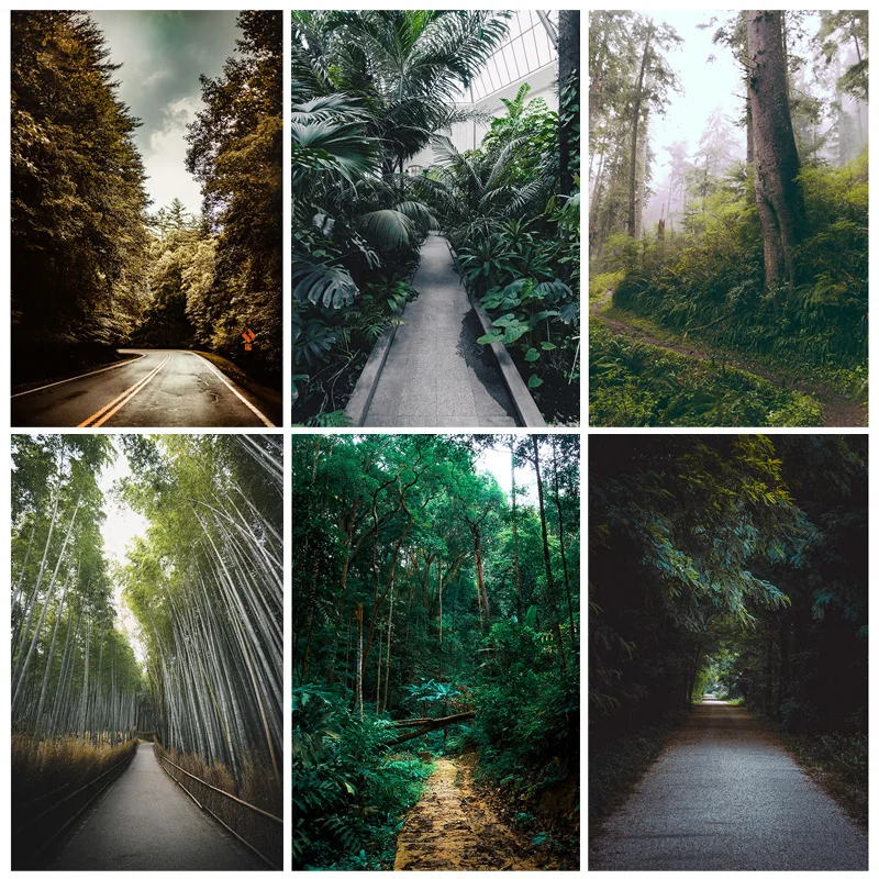 

Tropical Forest Green Trees Plants Leaves Vinyl Photography Backdrops Props Natural Scenery Photo Studio Background 21901REL-04