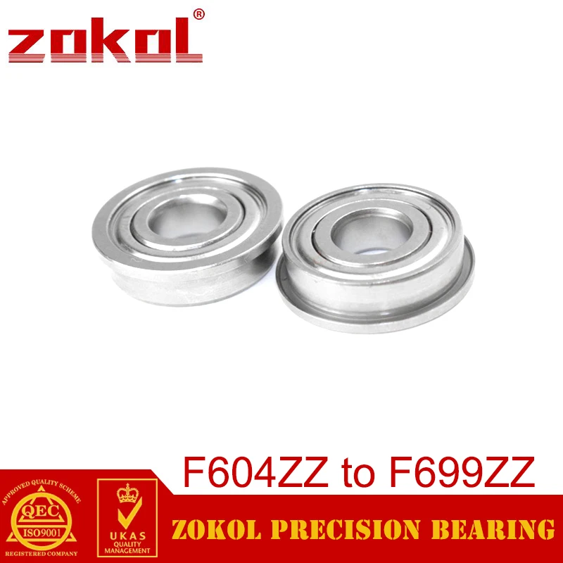

ZOKOL10PCS F604 to F699 Flange Bearing F607 F608 F623 F624 F625 F626 F635 F684 F688 F693 F695 F698 ZZ Z Deep Groove ball bearing