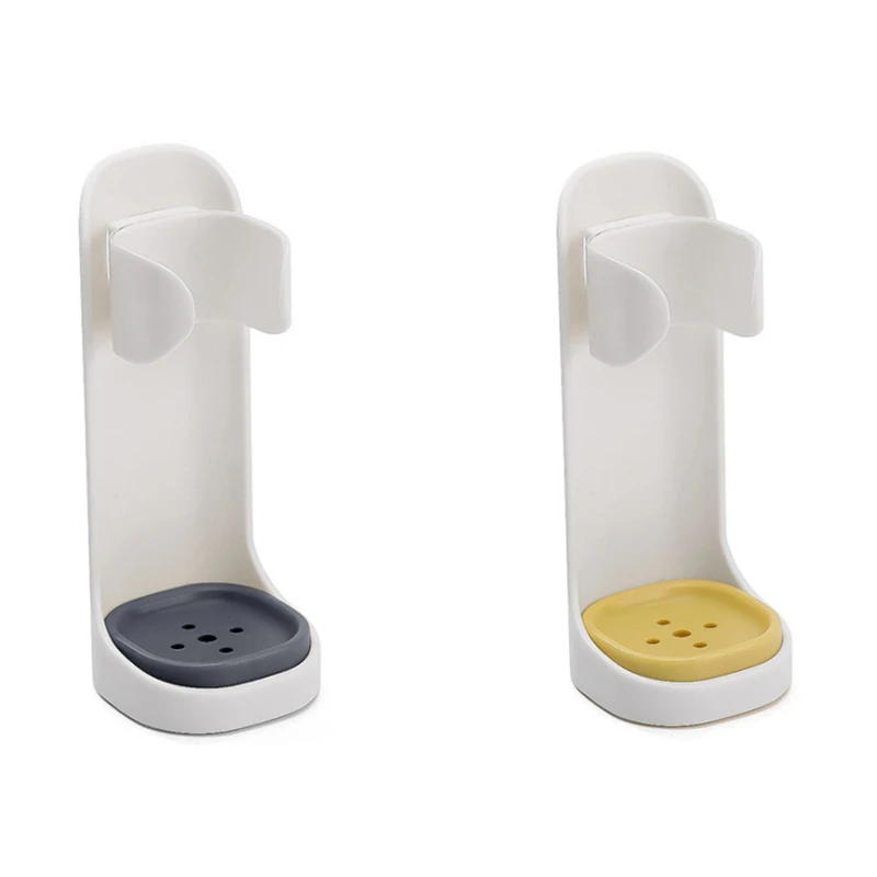 2X Plastic Electric Toothbrush Holder Wall-Mounted Tooth Brush Rack Space Saving Storage Shelf 1 & 4 | Toothpaste Holders
