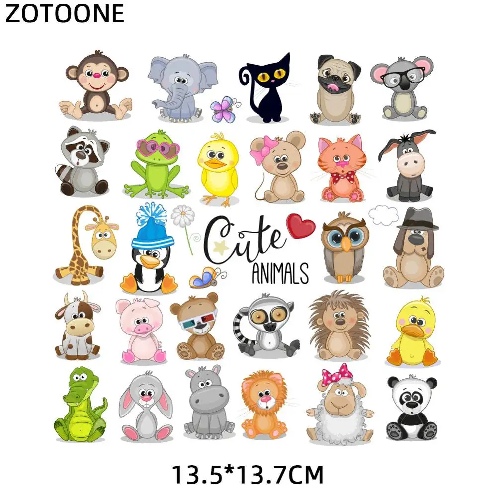 ZT1490 ZOTOONE милые коты гладильная передача термопресс наклейки Патчи для детской одежды Животные патч DIY аксессуары моющиеся аппликации - Цвет: ZT1490