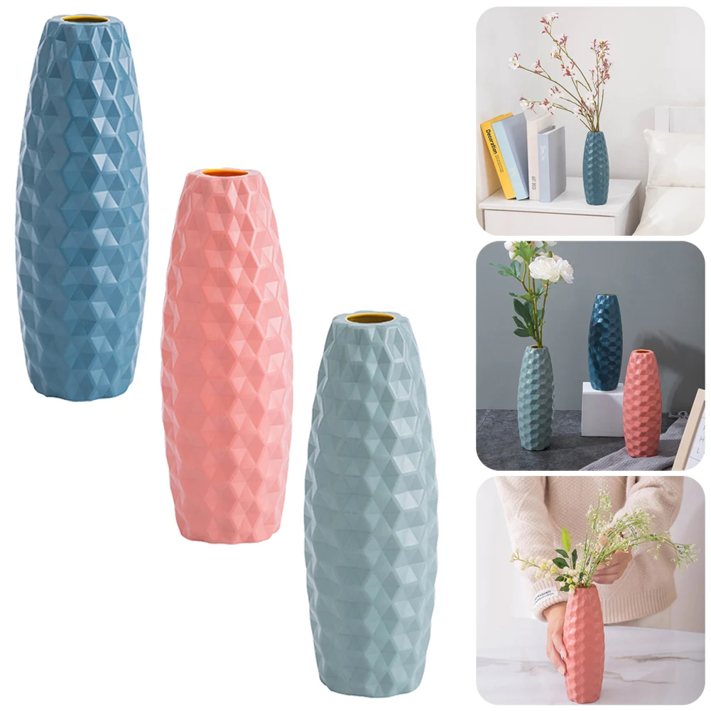 

Plastic Modern Decor Vase Home Flower Home Office Hotel, Restaurant, Wedding Water Culture Home Decoration Ornament Flower Vase