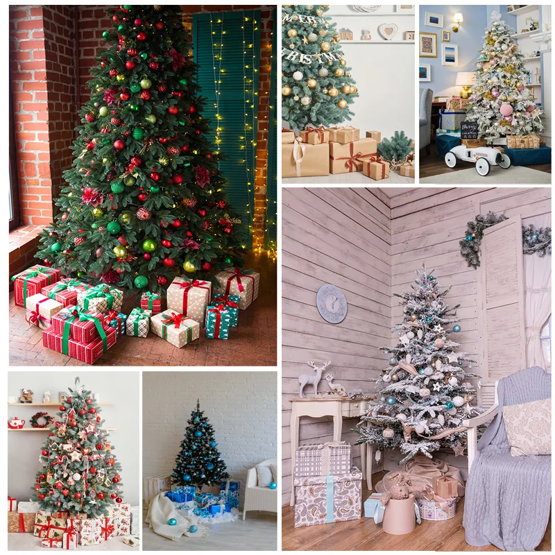 

Christmas Indoor Theme Photography Background Christmas tree Children Portrait Backdrops For Photo Studio Props 21525 JPE-01