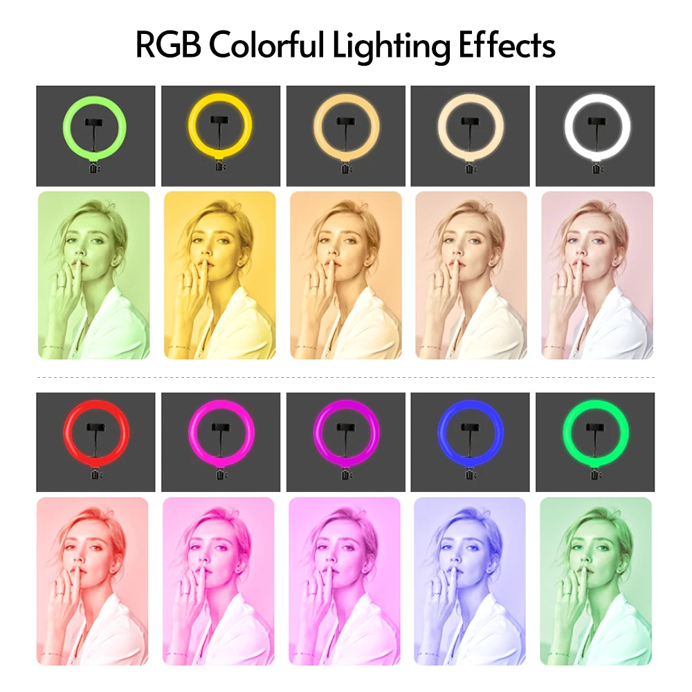 10 &quotRGB кольцевой светильник СВЕТОДИОДНЫЙ Красочный заполняющий для прямой