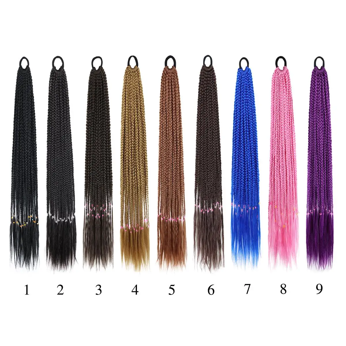 Накладные волосы конский хвост накладной с резиновой резинкой канекалон