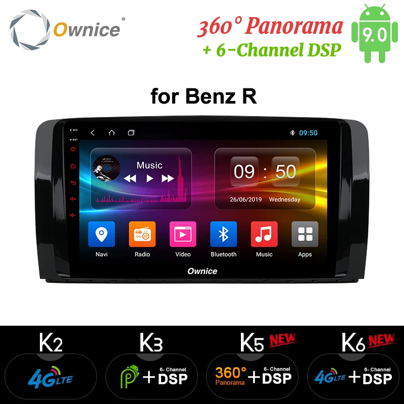 Ownice 360 панорама Android 9 0 DSP SPDIF k3 k5 k6 автомобильный dvd плеер GPS радио для Mercedes Benz R Class W251