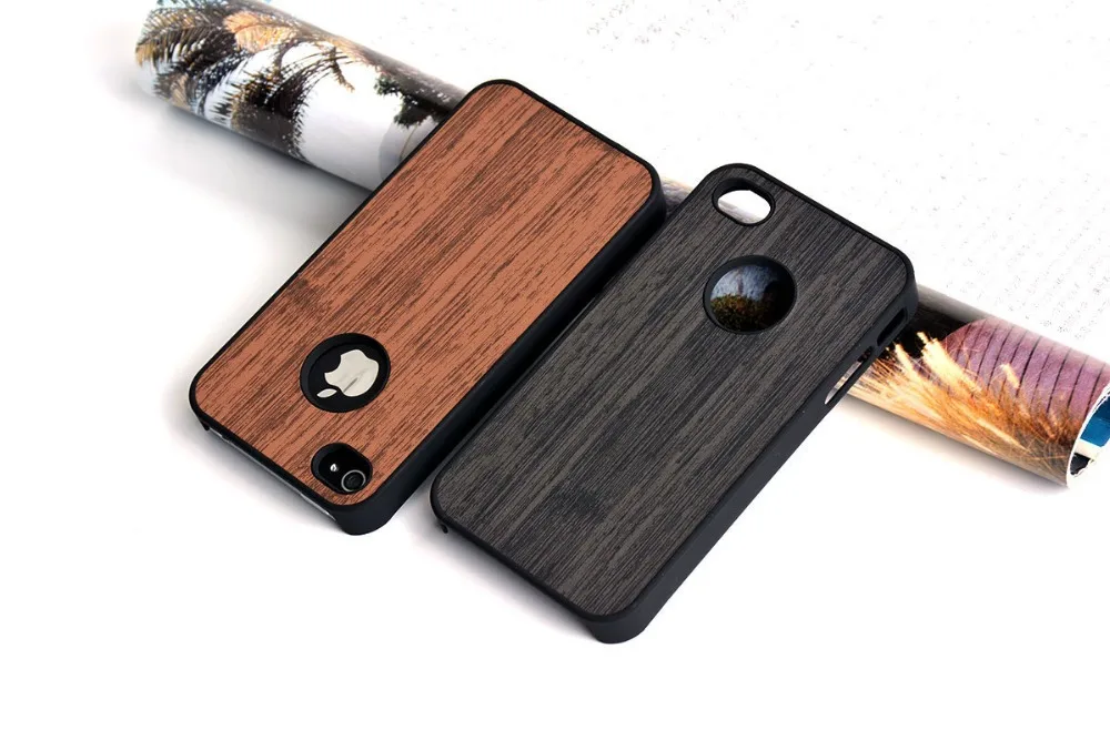 Чехол для iphone 4 4s funda деревянный бамбуковый узор Кожаный жесткий пластиковый классический винтажный Чехол для телефона для iphone 4s чехол