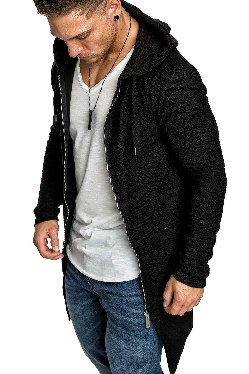 Модная новинка Лидер продаж Мужская Повседневная Свободная однотонная куртка с