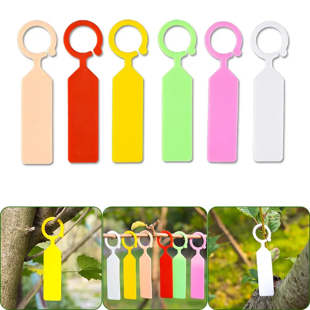 100 шт. Пластиковые висячие кольца горшок для садового растения маркеры