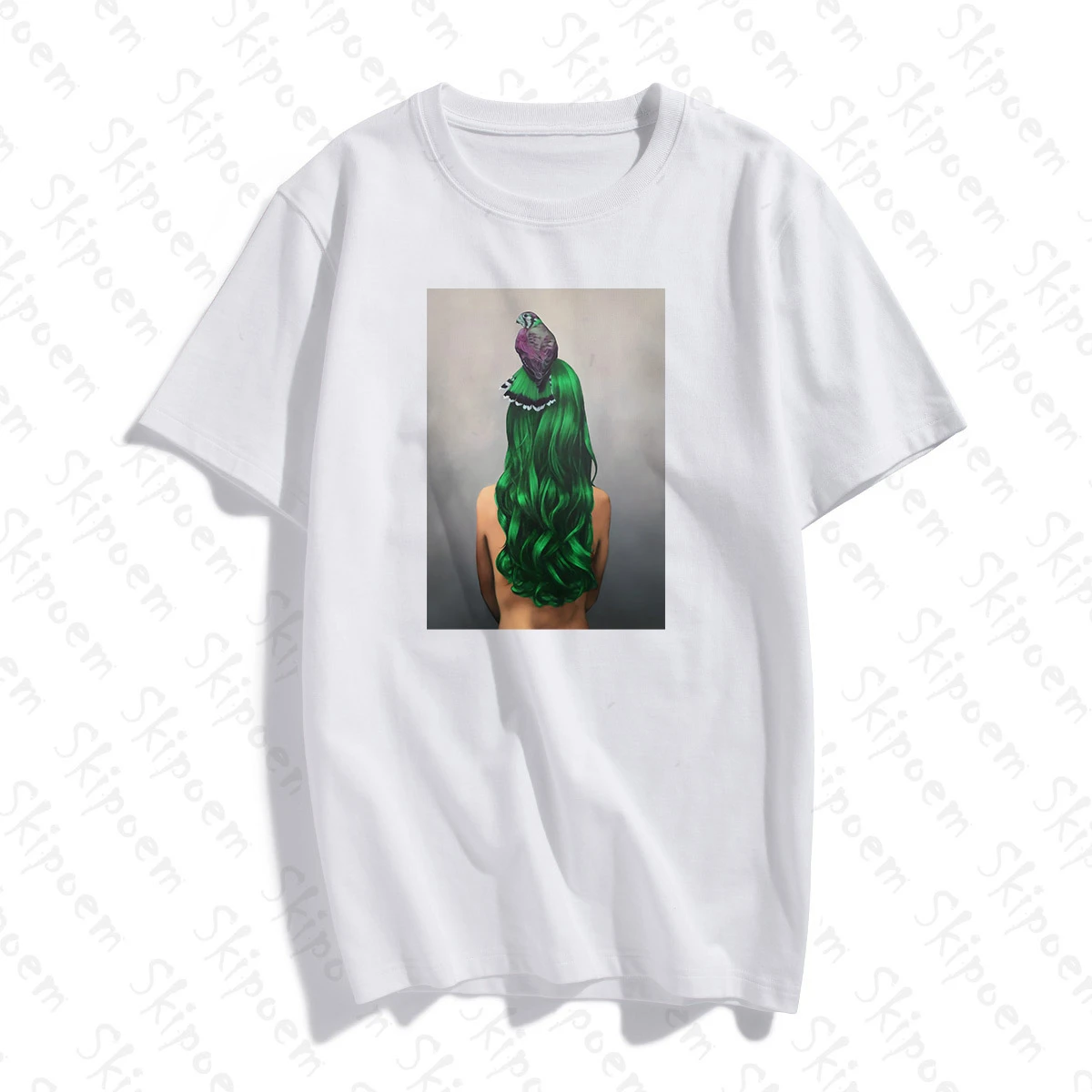 Женская футболка с короткими рукавами хлопковая Футболка в стиле панк готика