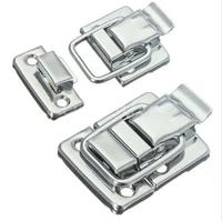5pcs silver fastener toggle latches catch chest suitcase boxes buckles trunk lock