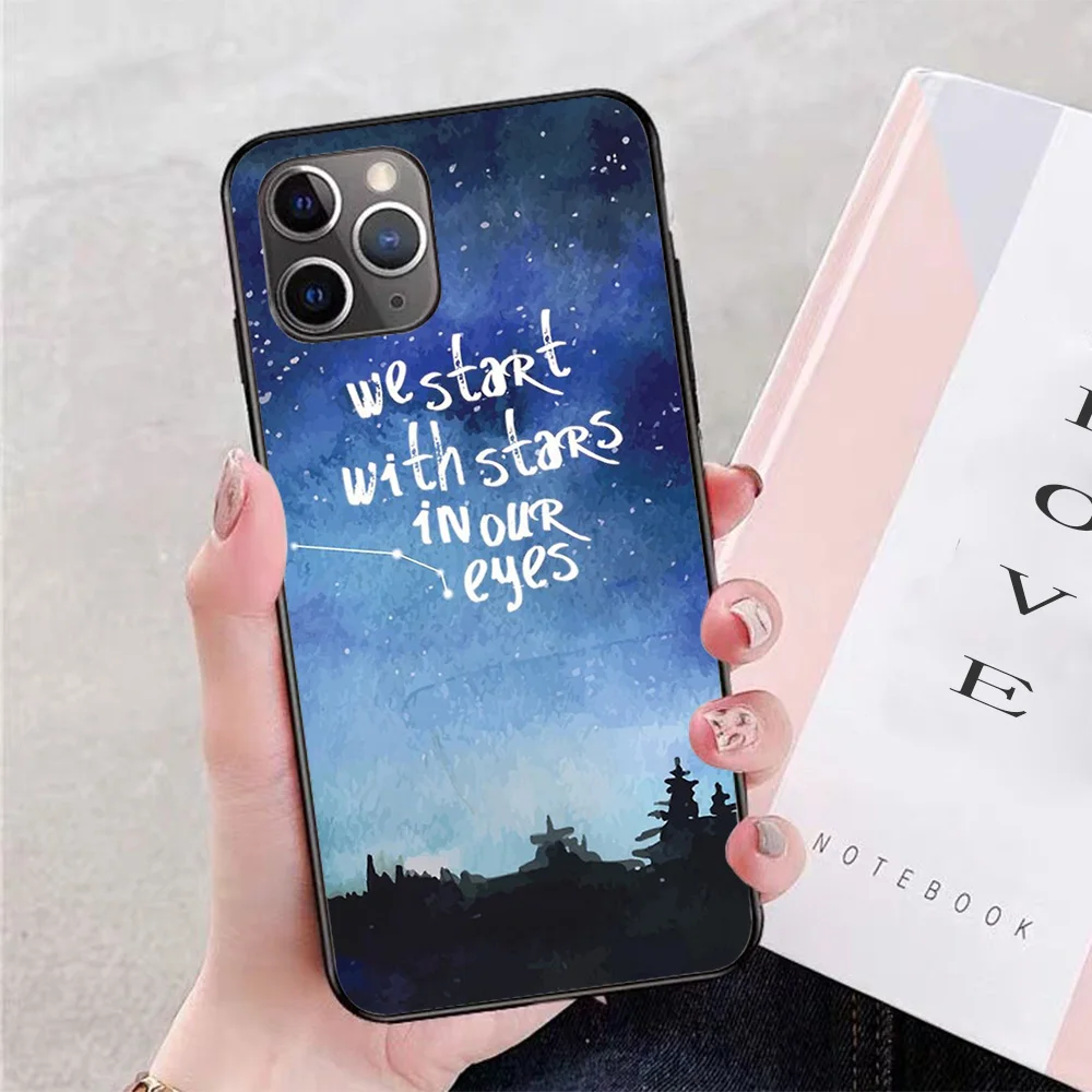 

For iPhone Stars In Our Eyes Aries Soft TPU Border Apple iPhone Case