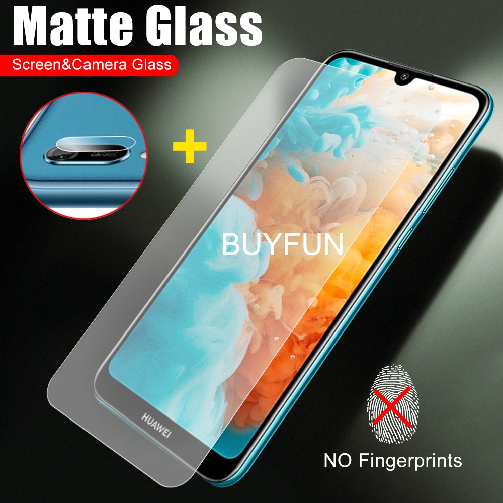 2 в 1 матовое стекло для Huawei Y9 Prime 2019 y9s пленка объектива камеры Защитное y7p y6p Hauwei