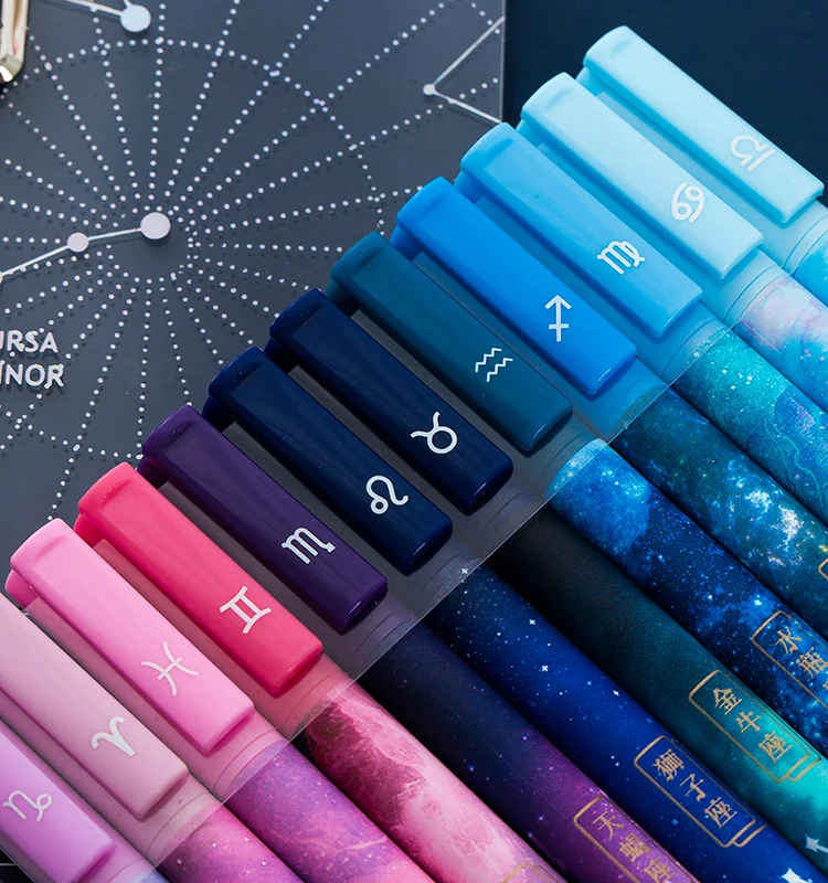 Милые игольчатые ручки 0 5 мм канцелярские принадлежности с двенадцатью