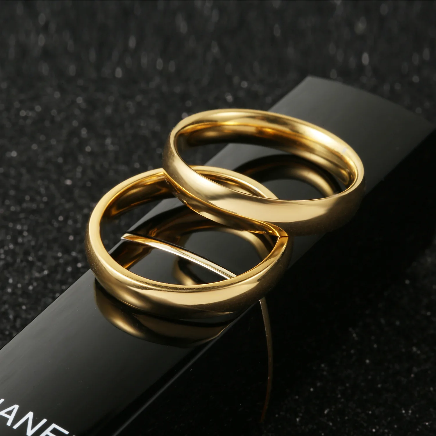 

Gold Ring Ring Valentine's Day Accessories Girls Small Glossy Rose Gold Titanium Steel Rose