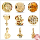 Бусина-Шарм медведь и пчела из серебра 925 пробы