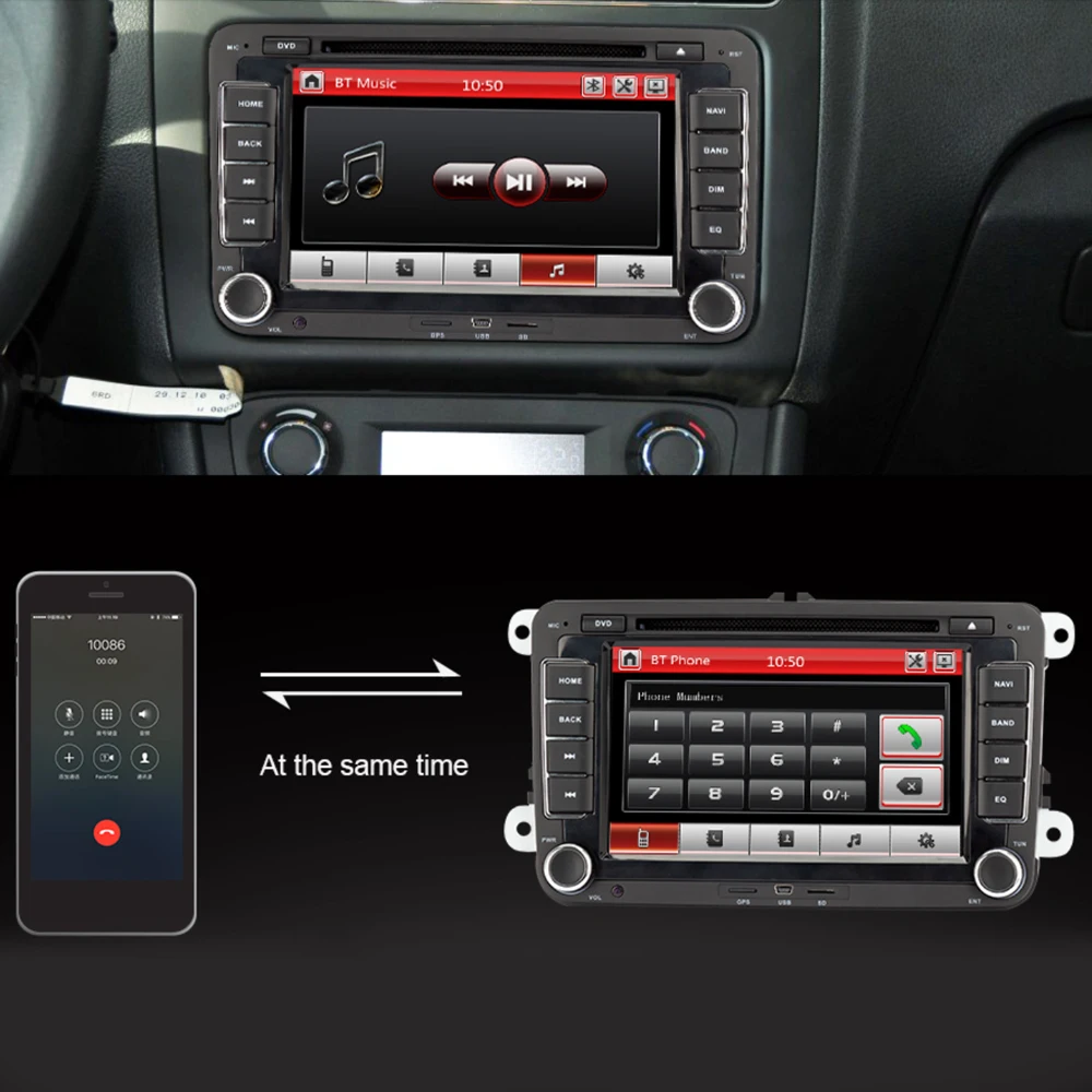 Автомобильный dvd плеер Eunavi 2 Din для VW GOLF POLO JETTA MK5 MK6 PASSAT B6 SKODA TOURAN с 3G USB GPS BT IPOD FM RDS mirror
