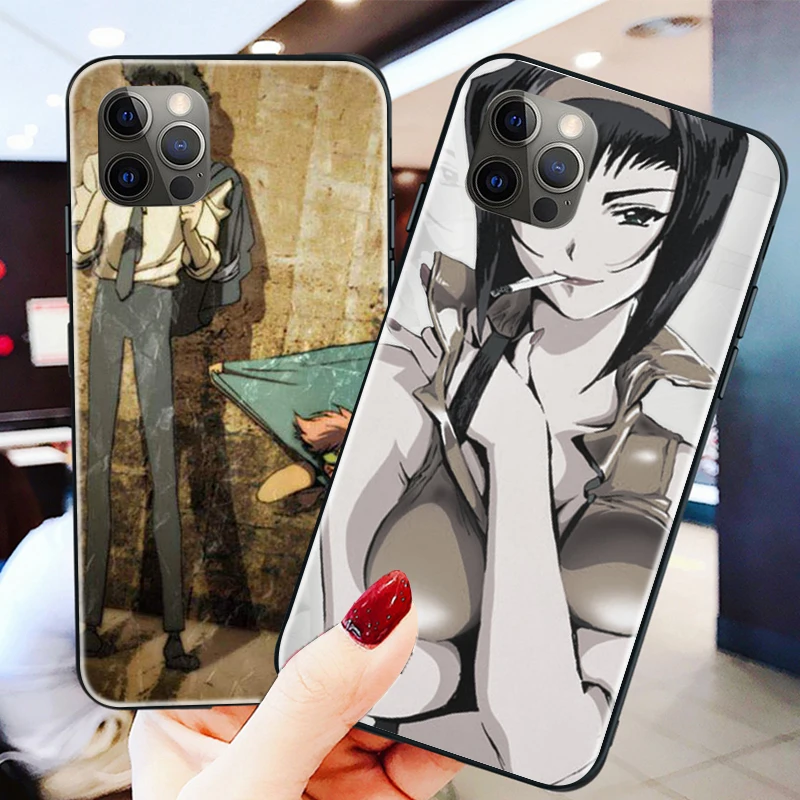 

Space Cowboy Bebop Phone Case for iPhone 6 6S 7 8 Plus X XS XS Max XR 11 11 Pro 12 12 Pro Max SE 2020 Black TPU Soft Case Cover