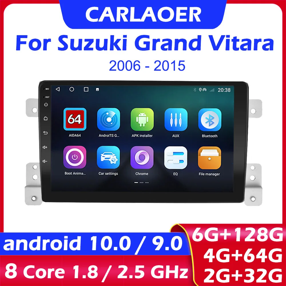 Автомагнитола 2 DIN Android 10 для Suzuki Grand Vitara 3 2006-2015 мультимедийный видеоплеер