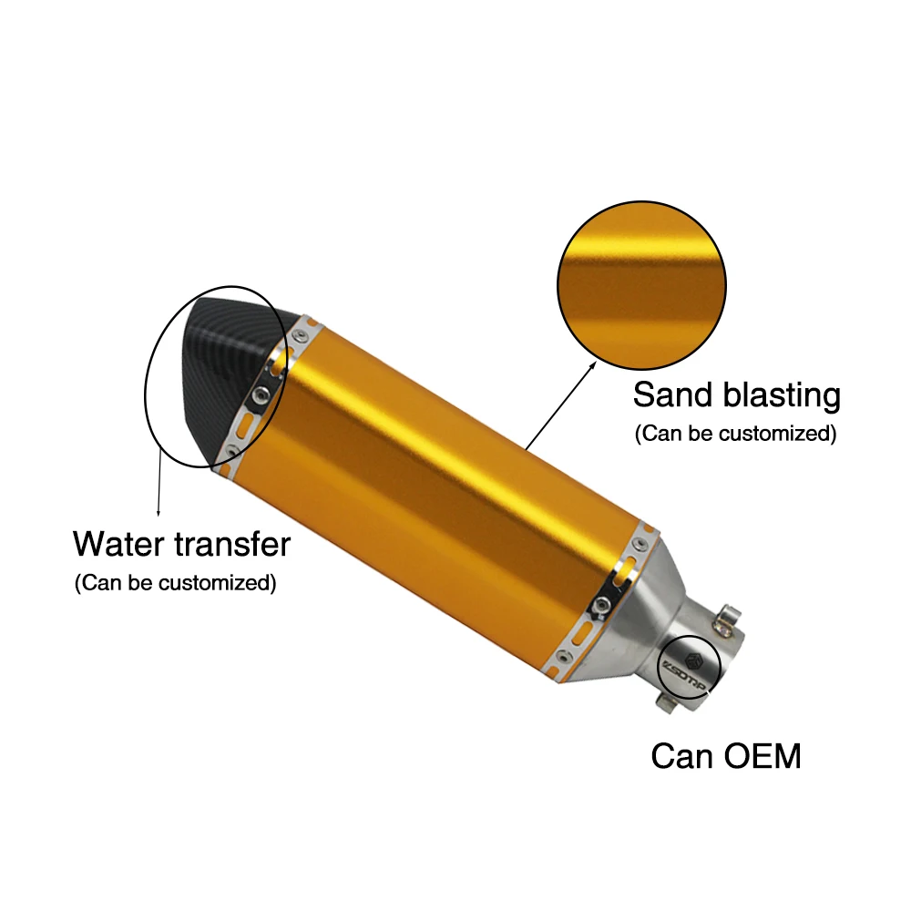 

ZSDTRP 51MM Inlet Universal Escape AK Exhaust Muffler Motorcycle For Pit Dirt Bike Suzuki gsr 600 YAMAHA TMAX XMAX