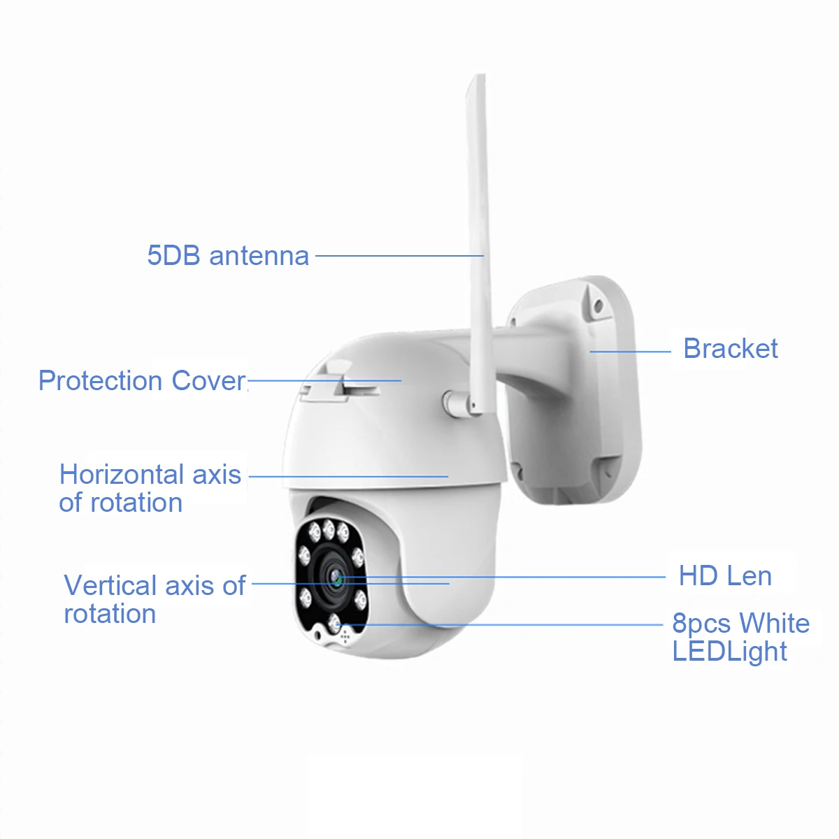 20X зум водонепроницаемый WiFi панорамирование/наклон 1080P HD IP ИК камера полноцветное ночное видение, PTZ камера наблюдения беспроводная камера