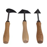 3pcs tungsten steel pottery tools clay fettling knife with wood handle pottery ceramics tools set