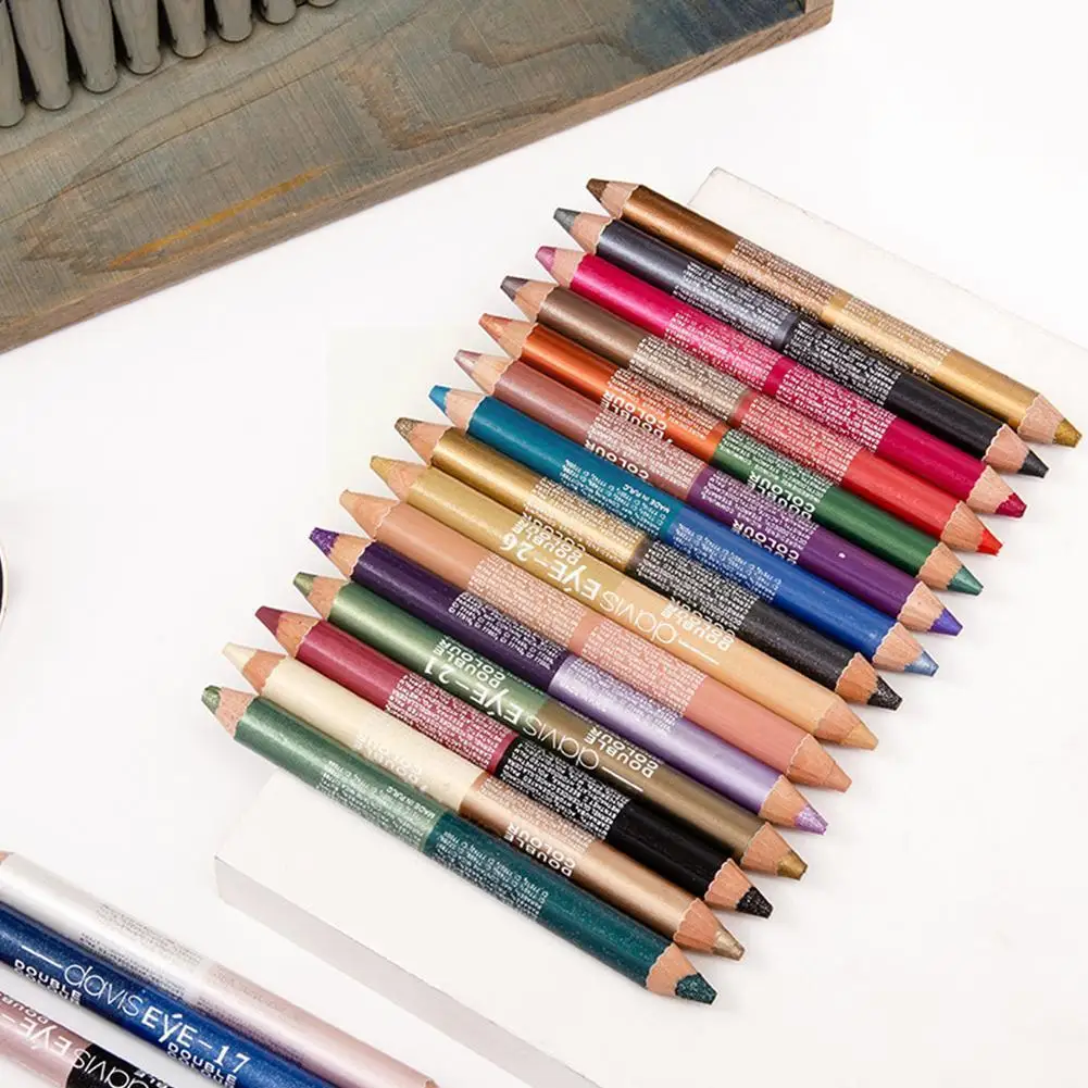 

11colors Highlighter Glitter Eyeshadow Eyeliner Pen Sweatproof 1pc Durable Double Waterproof Makeup Pencil For Internal Century