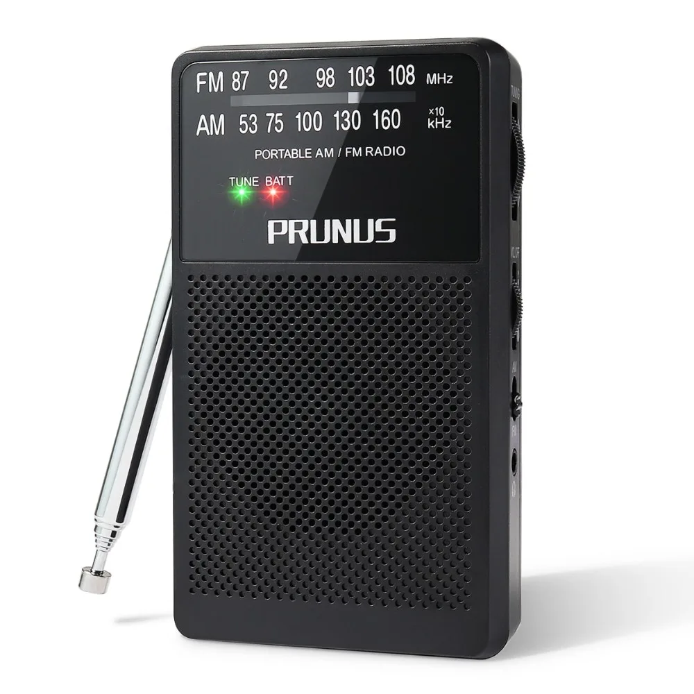 PRUNUS ANJIAN-A166 Мини Радио Портативный AM/FM стерео карманное радио ультра-длинный антенный приемник сменный аккумулятор(AA) черный