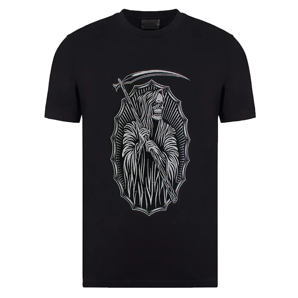 Нашивки с вышивкой черепа серпа для полной спины мотоциклетные байкерские