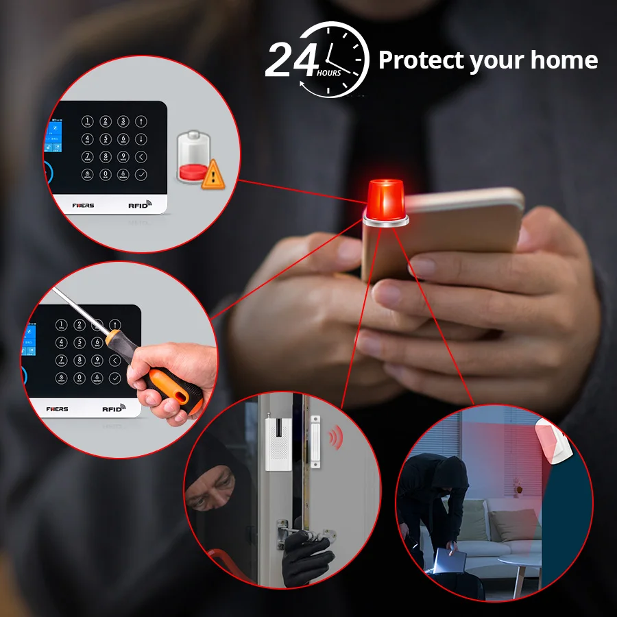 9 СПГ wifi GSM беспроводная домашняя охранная сигнализация приложение управление